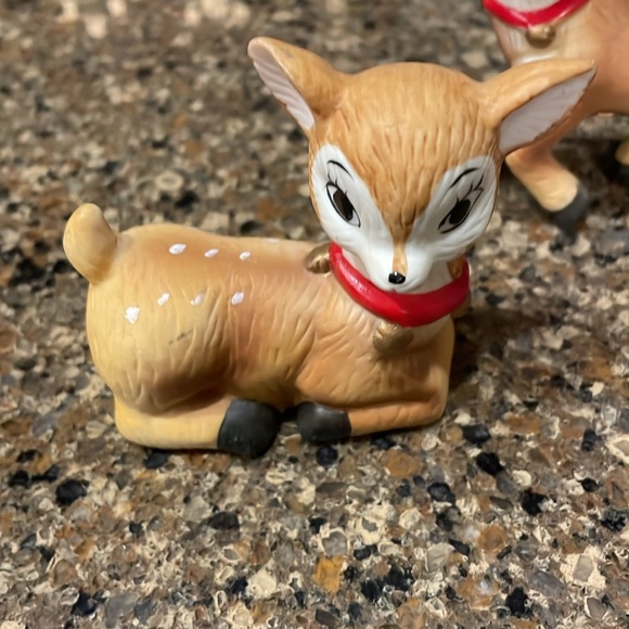 Homco Set of 3 Christmas Reindeer Fawn Deer Holiday Decor Knickknacks Figurines - Picture 2 of 7